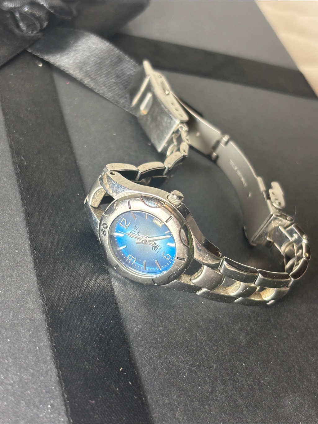 Relic Blue Dial Stainless Steel Ladies Watch